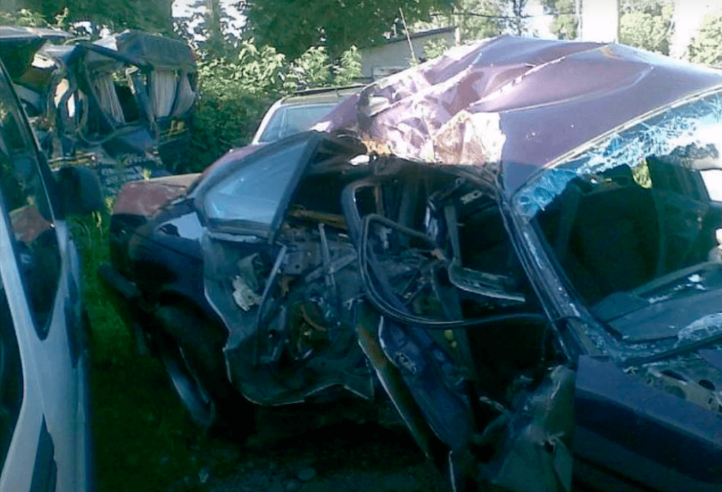 BMW E34 M5 po wypadku z udziałem Giorgiego Tevzadze